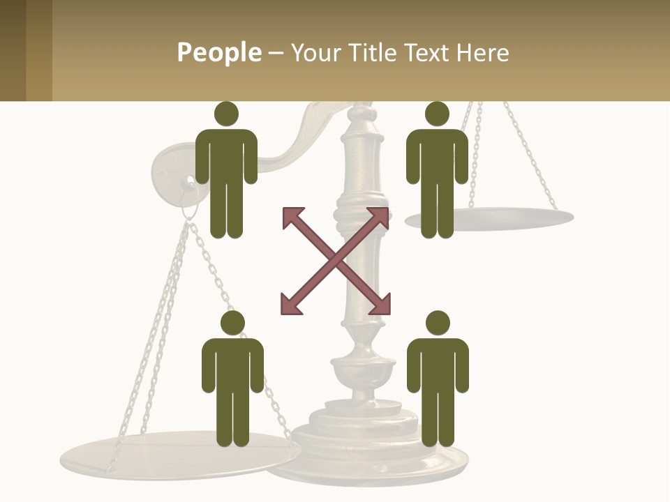 A Scale With A Sign On It That Says Name Of Presentation PowerPoint Template