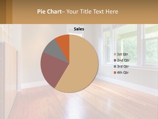 An Empty Room With Wood Floors And Windows PowerPoint Template