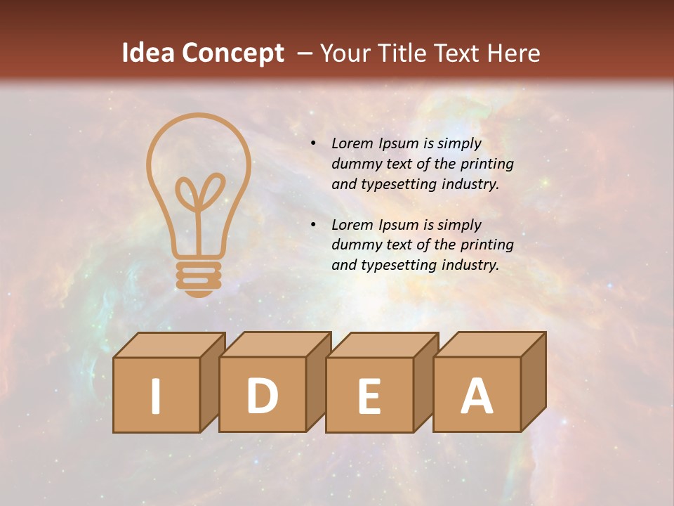 An Image Of A Large Star In The Sky PowerPoint Template