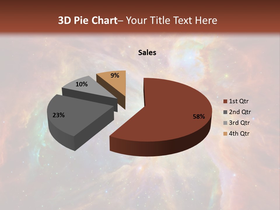 An Image Of A Large Star In The Sky PowerPoint Template