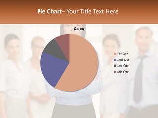 A Woman Standing In Front Of A Group Of People PowerPoint Template