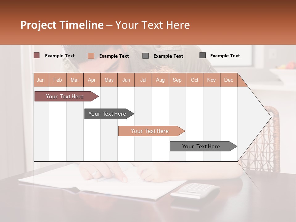 A Man Helping A Young Boy Write Something On A Piece Of Paper PowerPoint Template