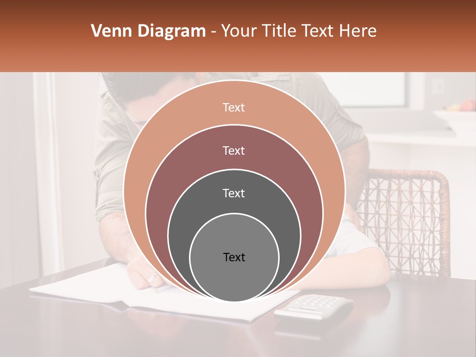 A Man Helping A Young Boy Write Something On A Piece Of Paper PowerPoint Template