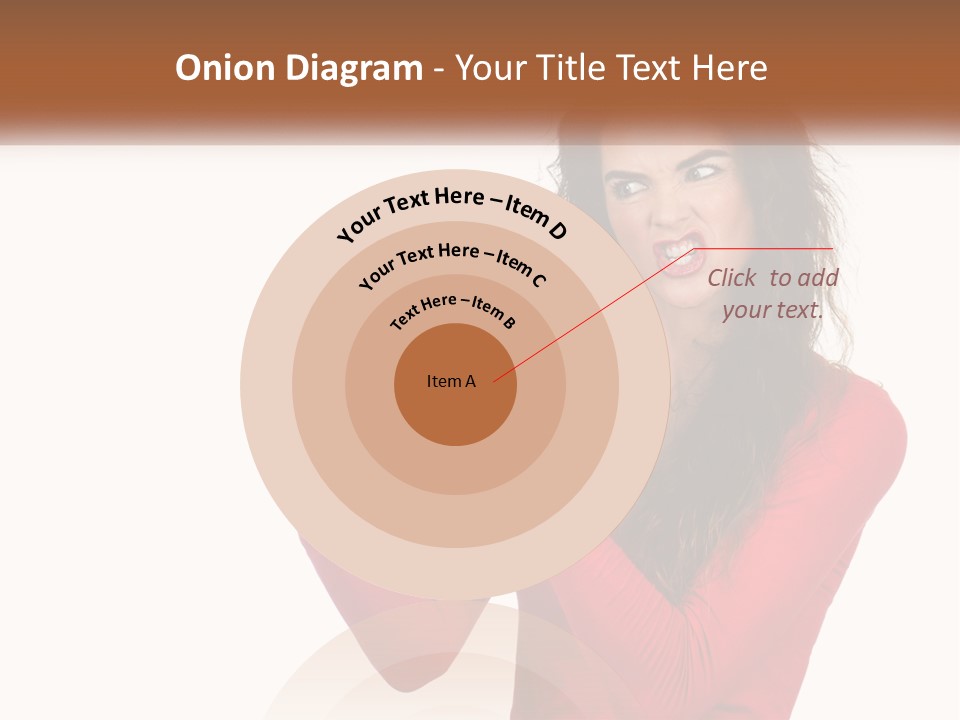 A Woman In A Red Shirt Holding A Cell Phone PowerPoint Template