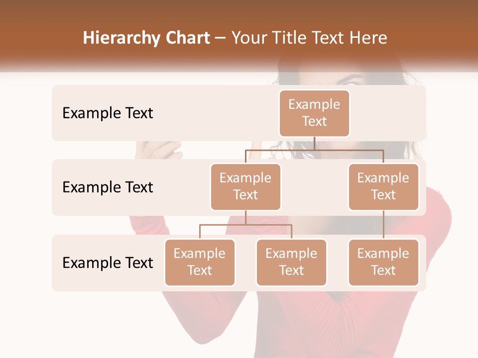 A Woman In A Red Shirt Holding A Cell Phone PowerPoint Template
