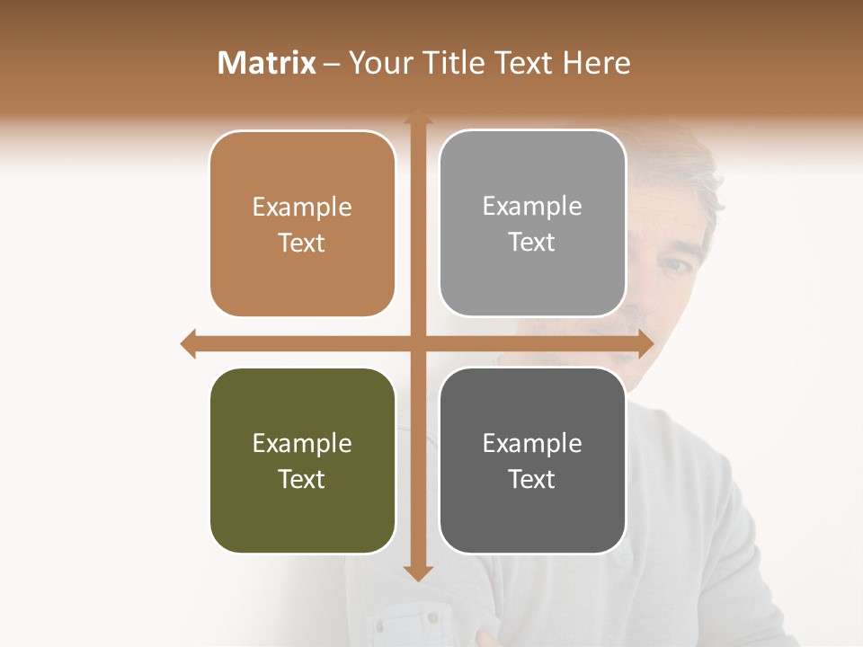 A Man In A Blue Shirt Is Posing For A Picture PowerPoint Template