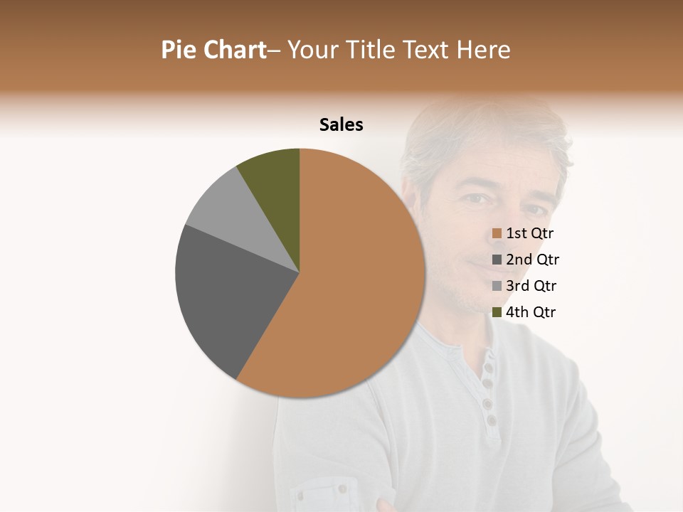 A Man In A Blue Shirt Is Posing For A Picture PowerPoint Template