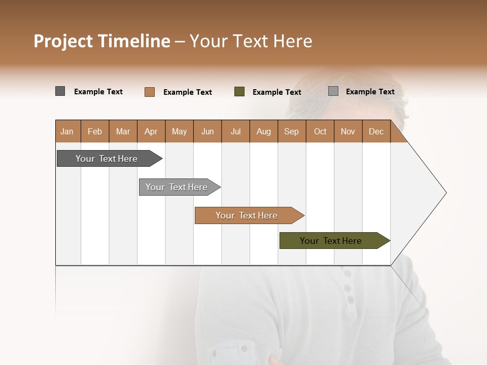 A Man In A Blue Shirt Is Posing For A Picture PowerPoint Template