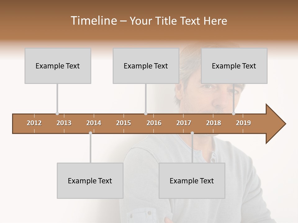 A Man In A Blue Shirt Is Posing For A Picture PowerPoint Template