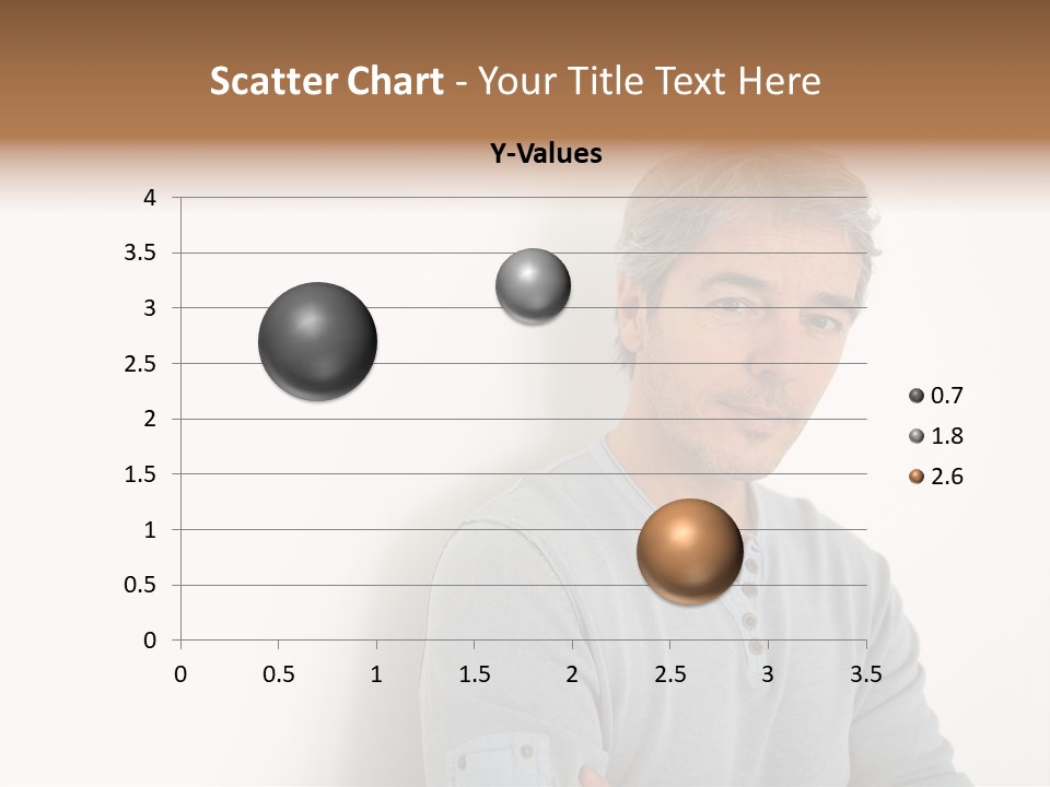 A Man In A Blue Shirt Is Posing For A Picture PowerPoint Template