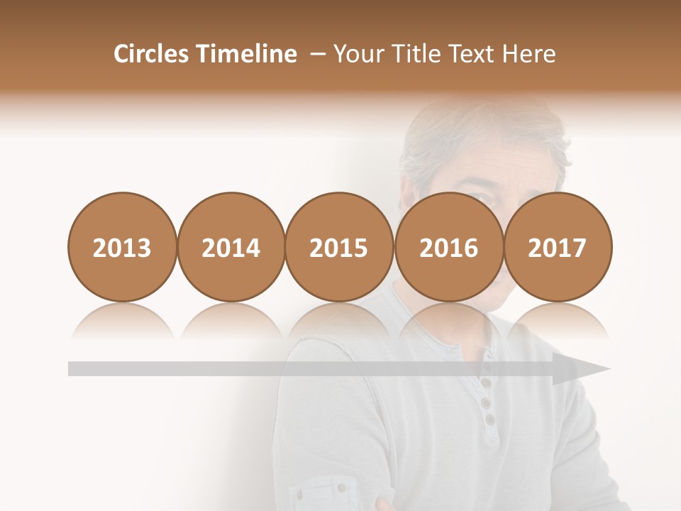 A Man In A Blue Shirt Is Posing For A Picture PowerPoint Template