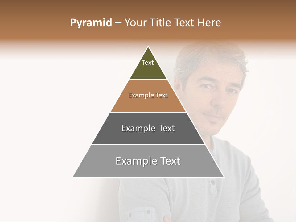 A Man In A Blue Shirt Is Posing For A Picture PowerPoint Template