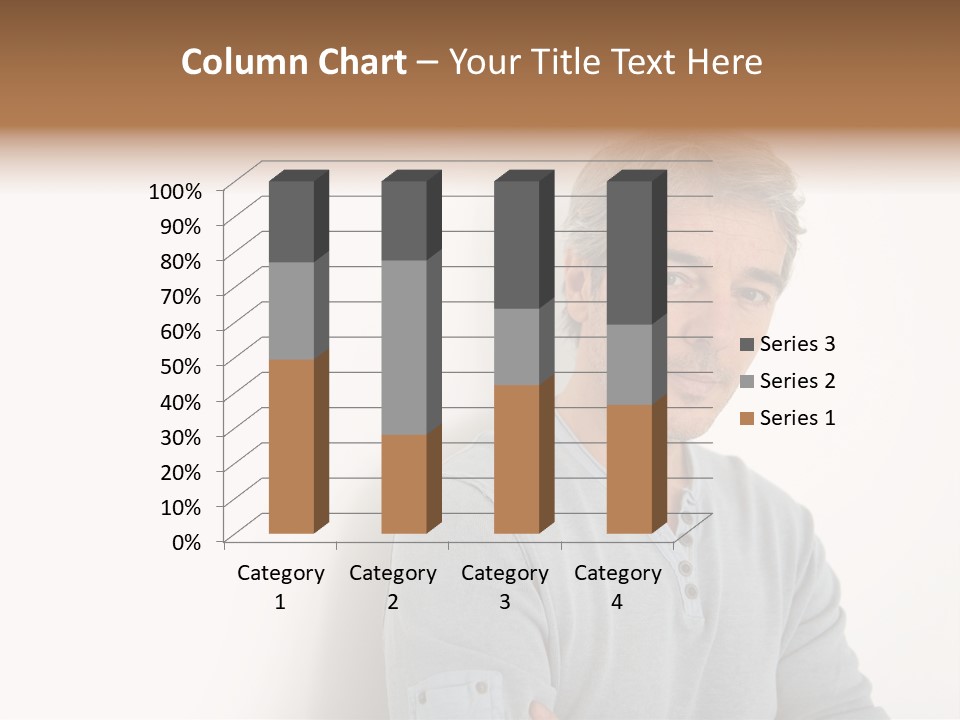 A Man In A Blue Shirt Is Posing For A Picture PowerPoint Template
