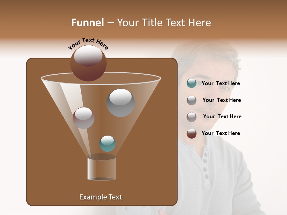 A Man In A Blue Shirt Is Posing For A Picture PowerPoint Template