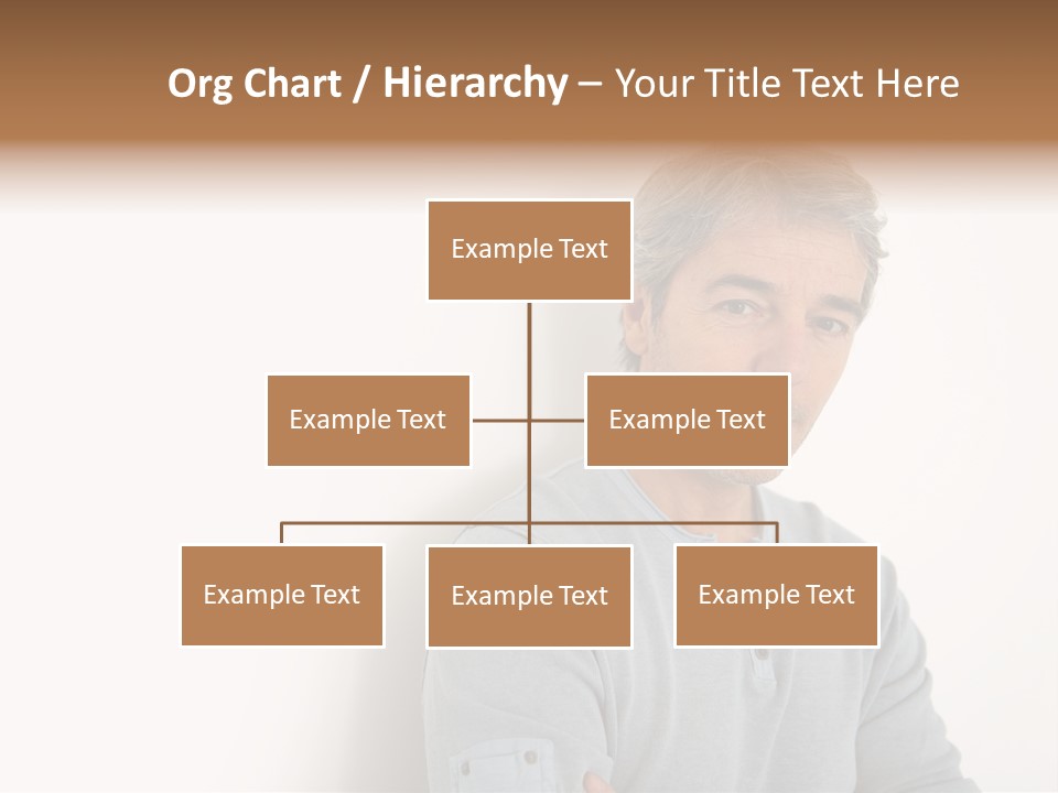 A Man In A Blue Shirt Is Posing For A Picture PowerPoint Template