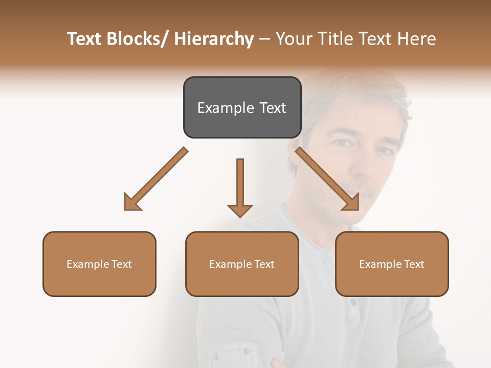 A Man In A Blue Shirt Is Posing For A Picture PowerPoint Template