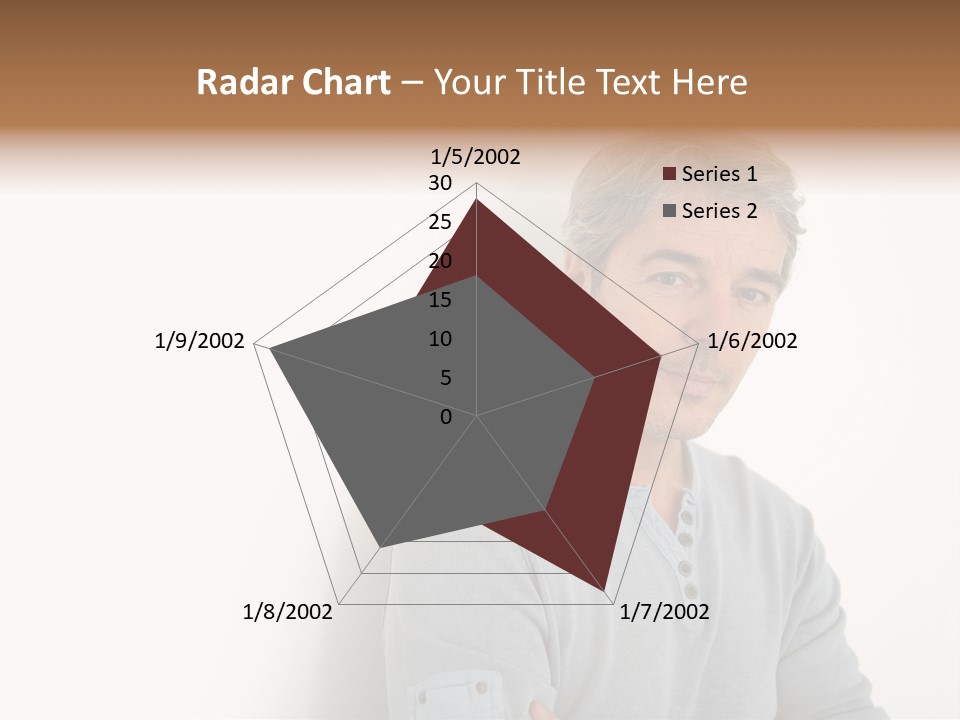 A Man In A Blue Shirt Is Posing For A Picture PowerPoint Template