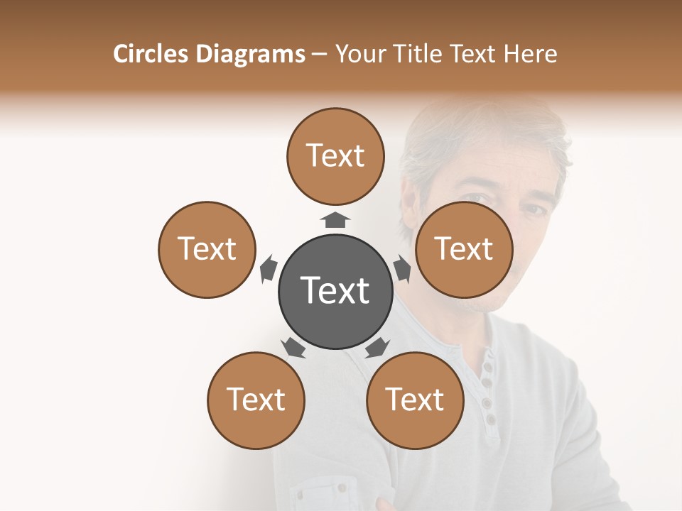 A Man In A Blue Shirt Is Posing For A Picture PowerPoint Template