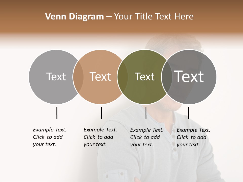 A Man In A Blue Shirt Is Posing For A Picture PowerPoint Template