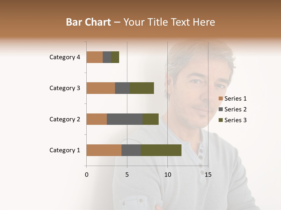 A Man In A Blue Shirt Is Posing For A Picture PowerPoint Template