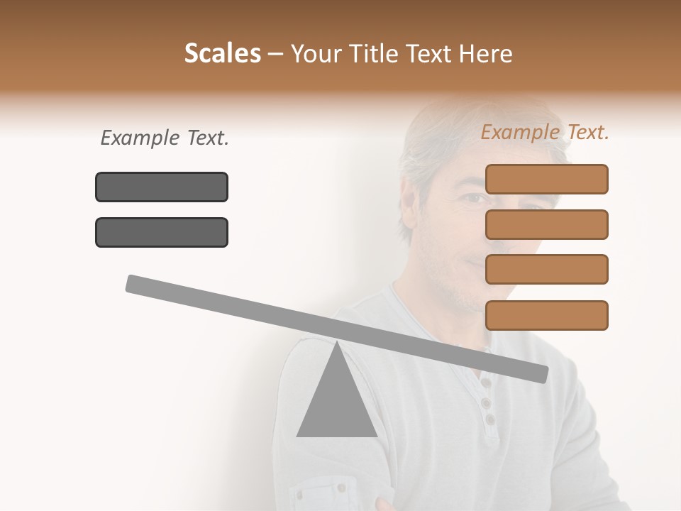 A Man In A Blue Shirt Is Posing For A Picture PowerPoint Template