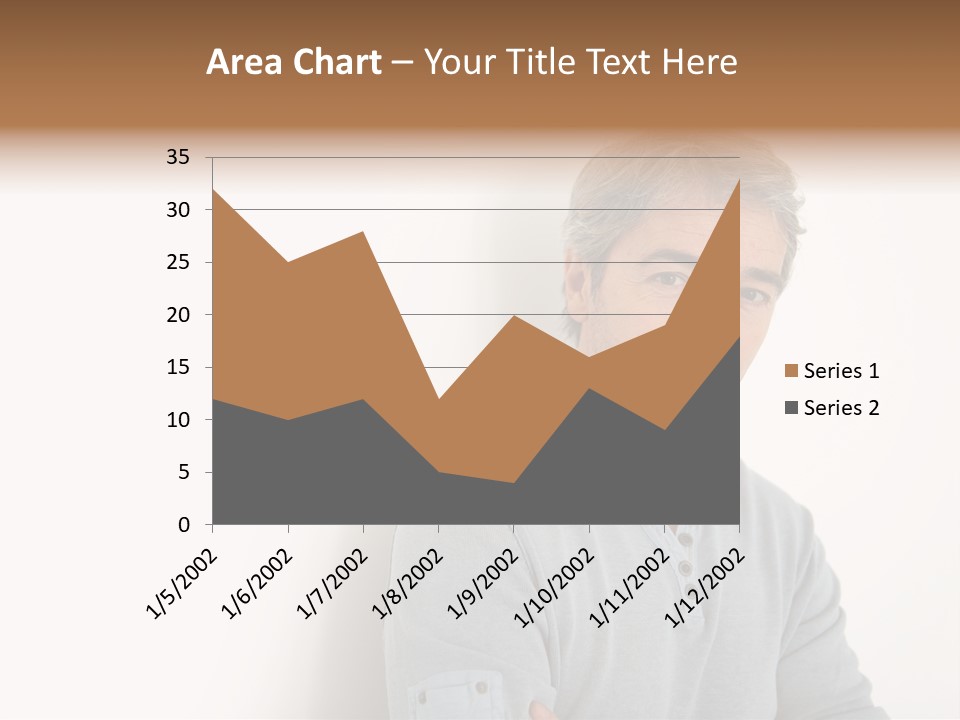 A Man In A Blue Shirt Is Posing For A Picture PowerPoint Template