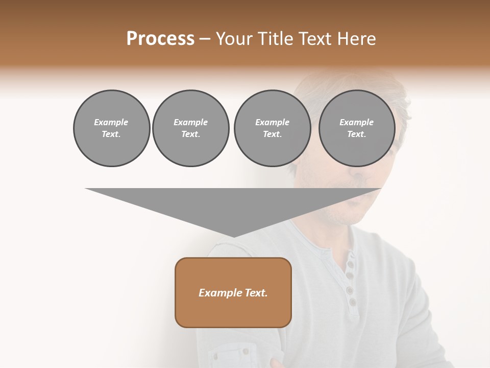 A Man In A Blue Shirt Is Posing For A Picture PowerPoint Template