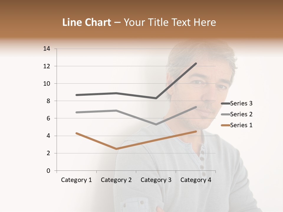 A Man In A Blue Shirt Is Posing For A Picture PowerPoint Template