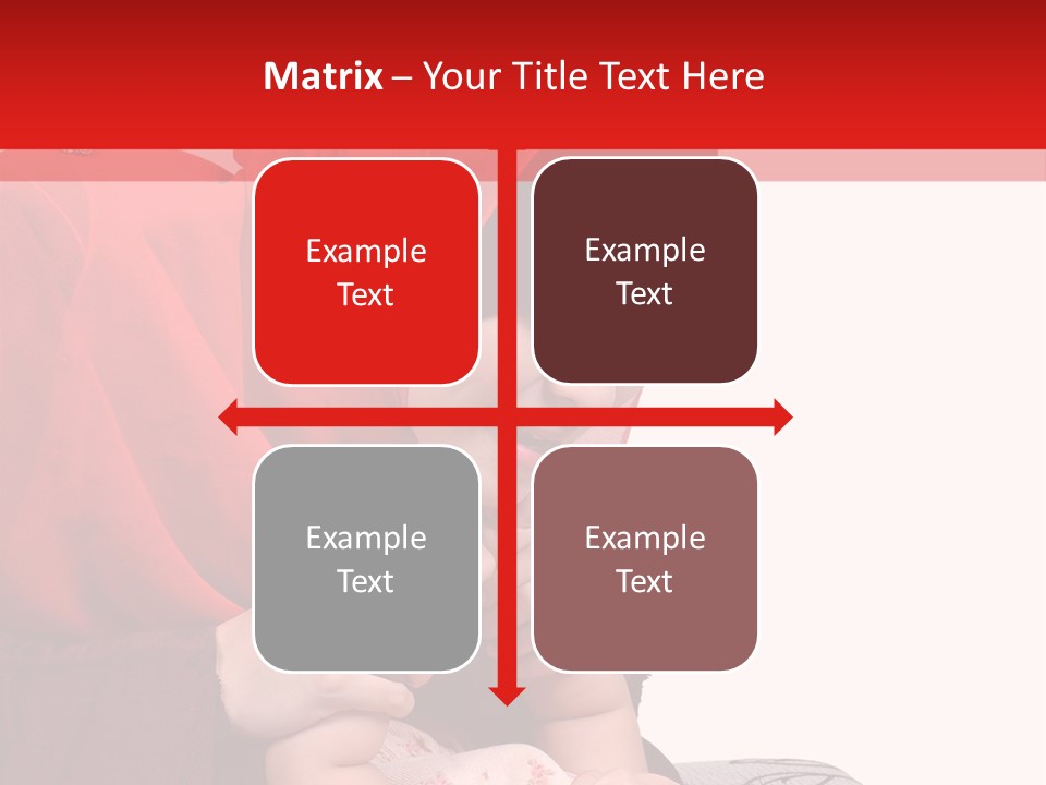 A Woman In A Red Hijab Is Playing With A Baby PowerPoint Template