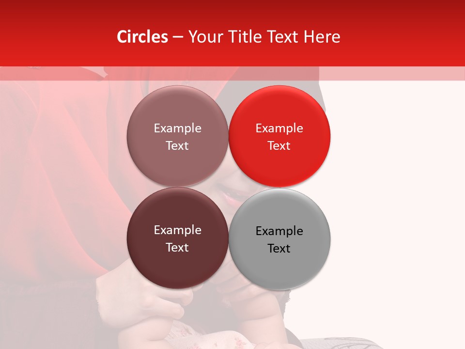 A Woman In A Red Hijab Is Playing With A Baby PowerPoint Template