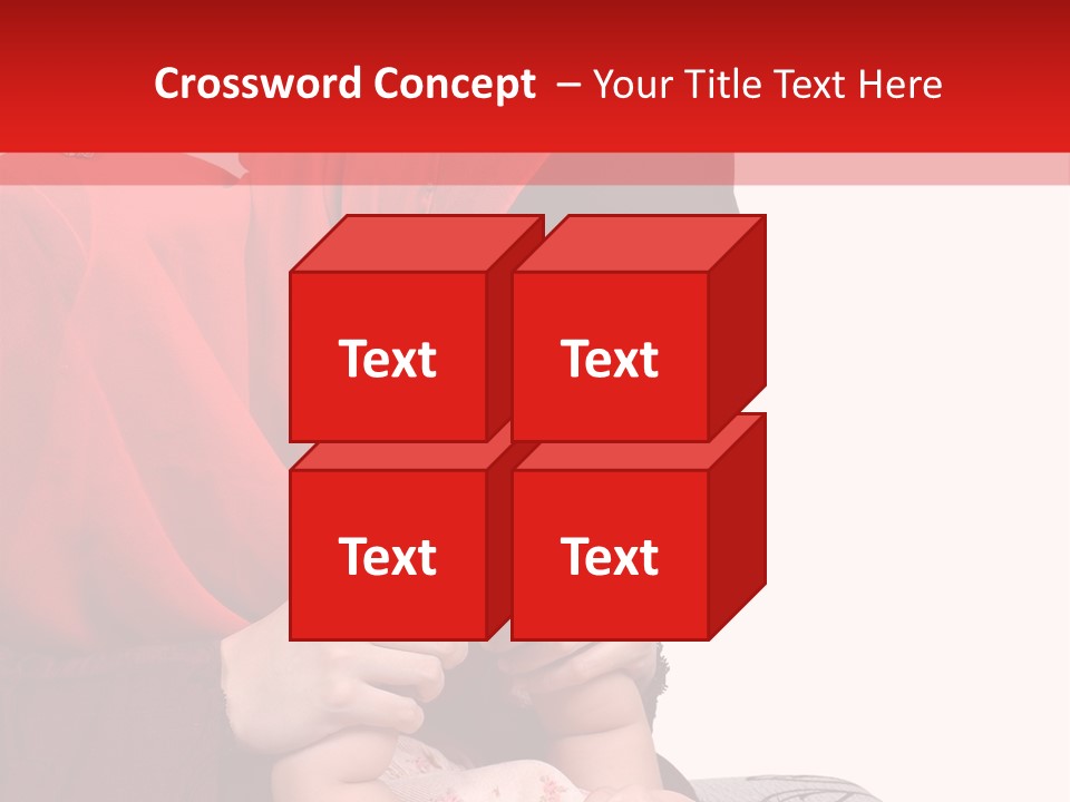 A Woman In A Red Hijab Is Playing With A Baby PowerPoint Template