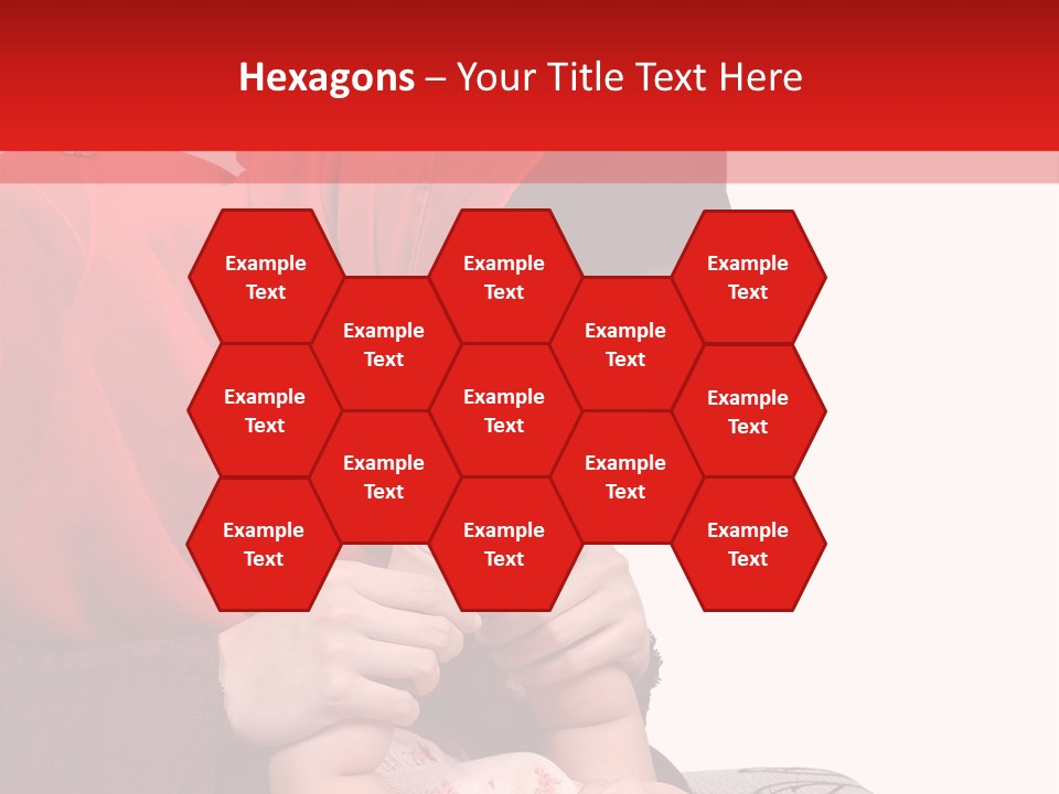 A Woman In A Red Hijab Is Playing With A Baby PowerPoint Template