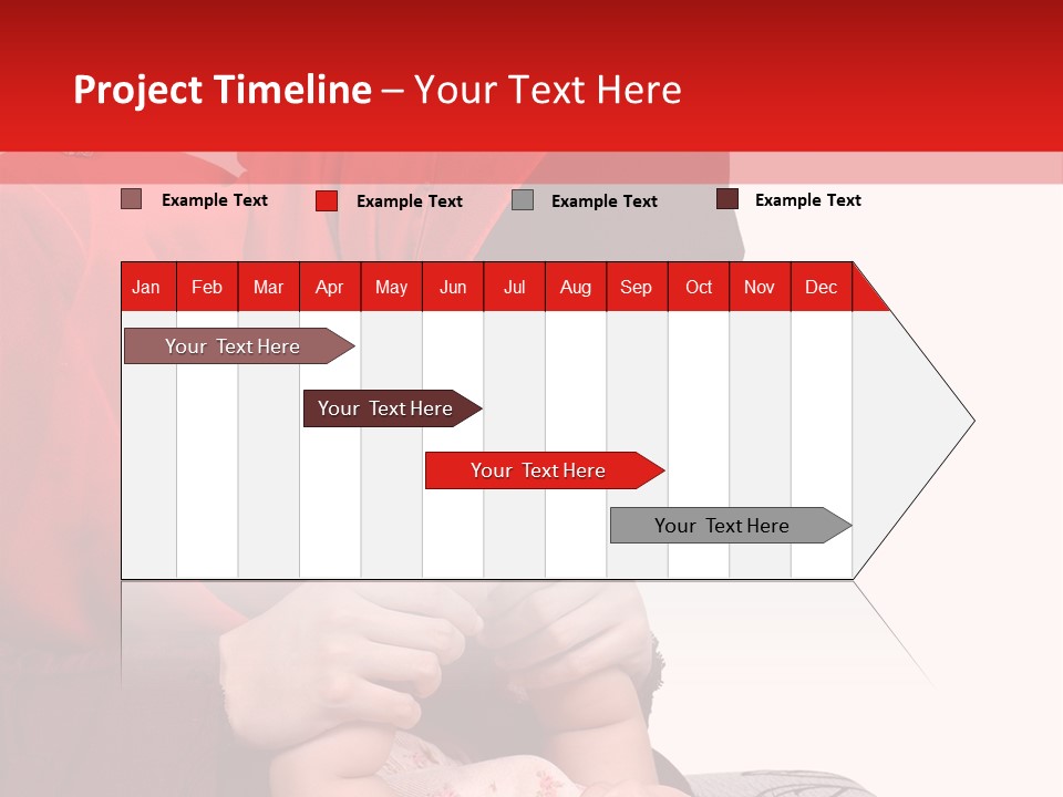 A Woman In A Red Hijab Is Playing With A Baby PowerPoint Template
