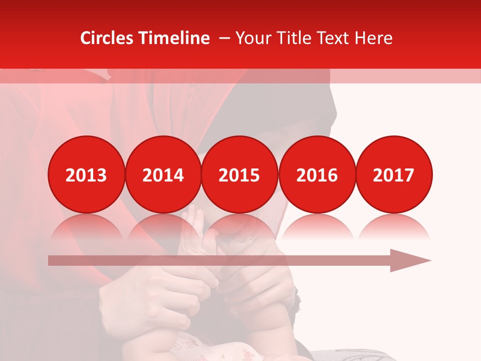 A Woman In A Red Hijab Is Playing With A Baby PowerPoint Template