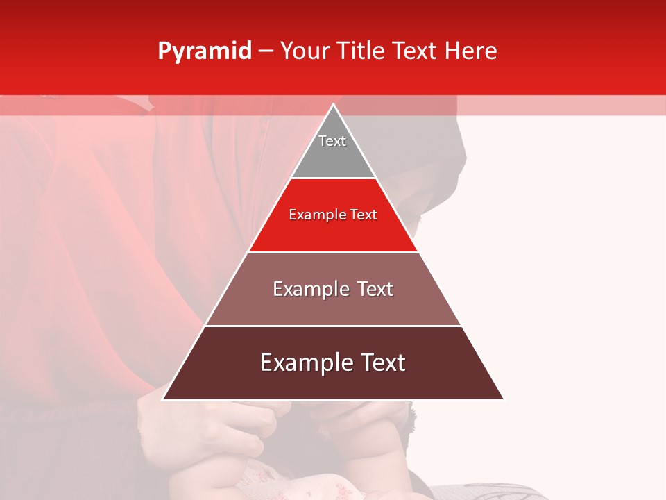 A Woman In A Red Hijab Is Playing With A Baby PowerPoint Template