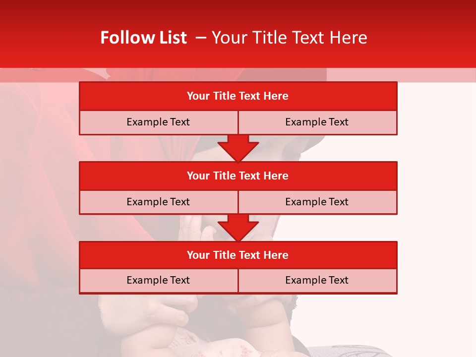 A Woman In A Red Hijab Is Playing With A Baby PowerPoint Template