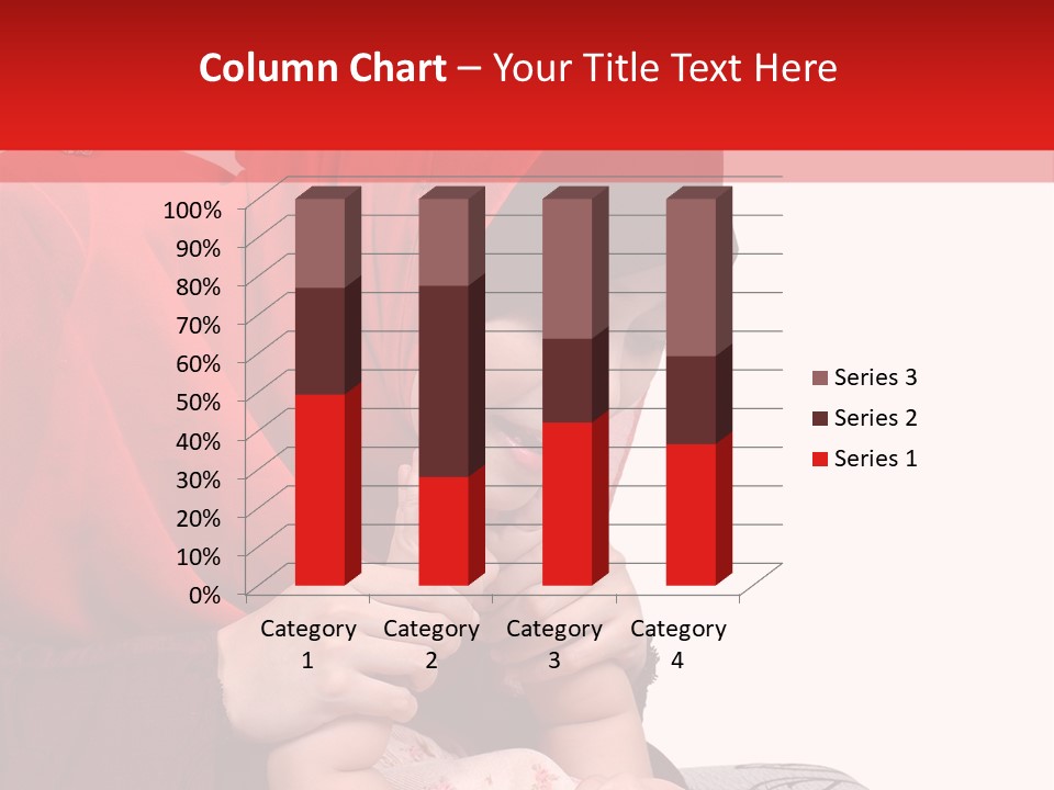 A Woman In A Red Hijab Is Playing With A Baby PowerPoint Template