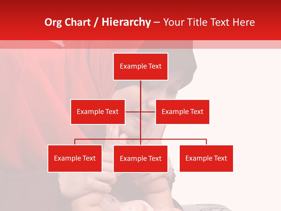 A Woman In A Red Hijab Is Playing With A Baby PowerPoint Template