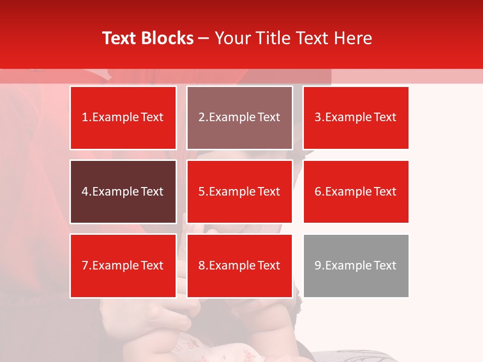 A Woman In A Red Hijab Is Playing With A Baby PowerPoint Template