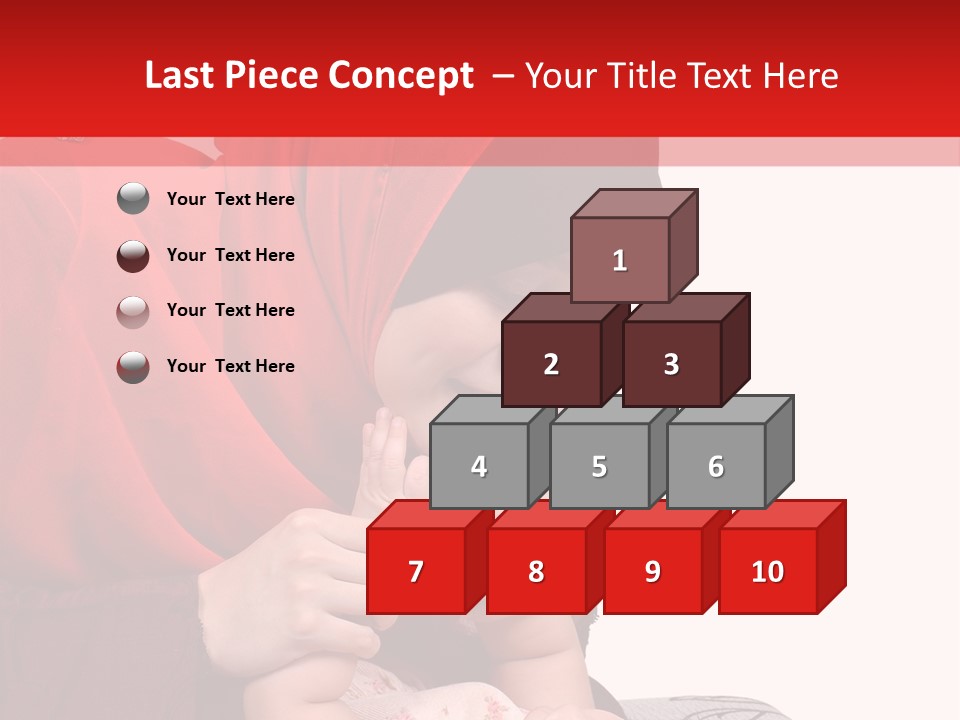 A Woman In A Red Hijab Is Playing With A Baby PowerPoint Template
