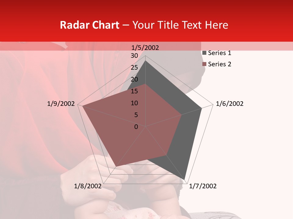 A Woman In A Red Hijab Is Playing With A Baby PowerPoint Template