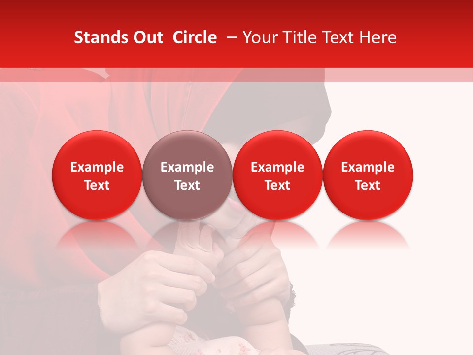 A Woman In A Red Hijab Is Playing With A Baby PowerPoint Template