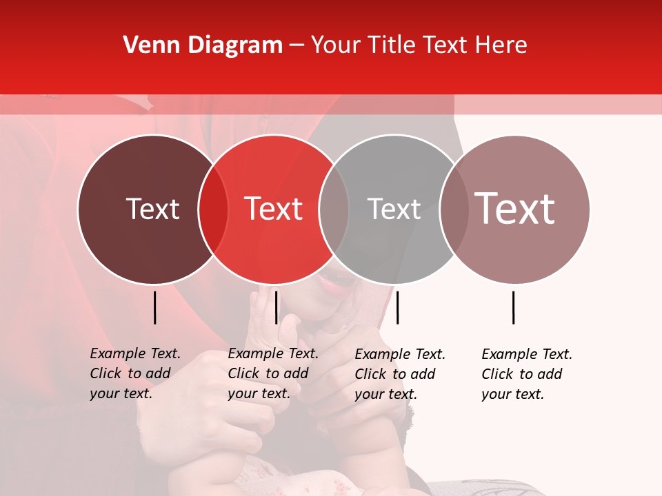 A Woman In A Red Hijab Is Playing With A Baby PowerPoint Template