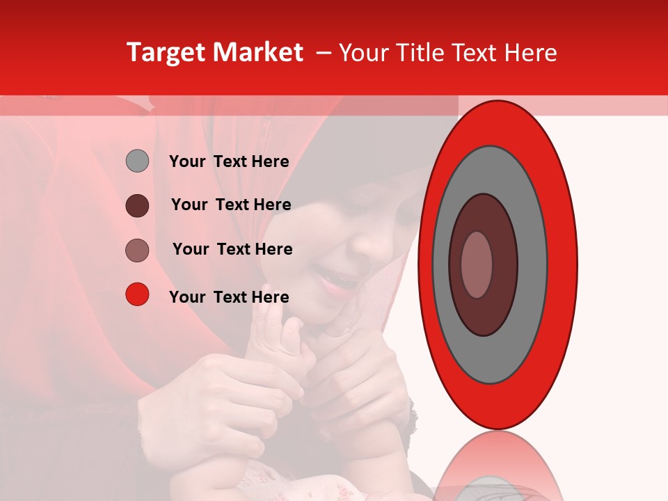 A Woman In A Red Hijab Is Playing With A Baby PowerPoint Template