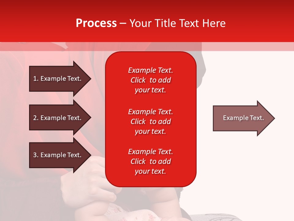 A Woman In A Red Hijab Is Playing With A Baby PowerPoint Template
