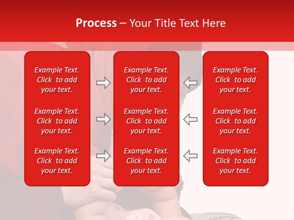 A Woman In A Red Hijab Is Playing With A Baby PowerPoint Template