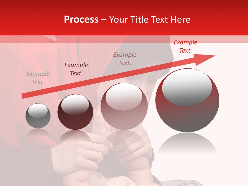 A Woman In A Red Hijab Is Playing With A Baby PowerPoint Template