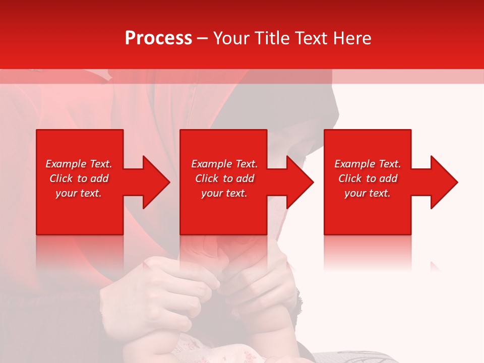 A Woman In A Red Hijab Is Playing With A Baby PowerPoint Template