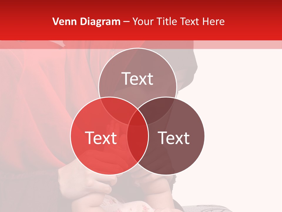 A Woman In A Red Hijab Is Playing With A Baby PowerPoint Template