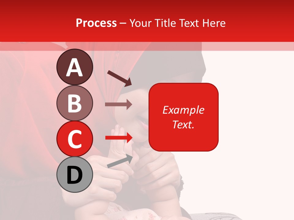 A Woman In A Red Hijab Is Playing With A Baby PowerPoint Template